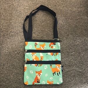 Fox Print Crossbody Bag
